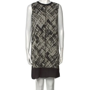 Vince geometric silk shift dress